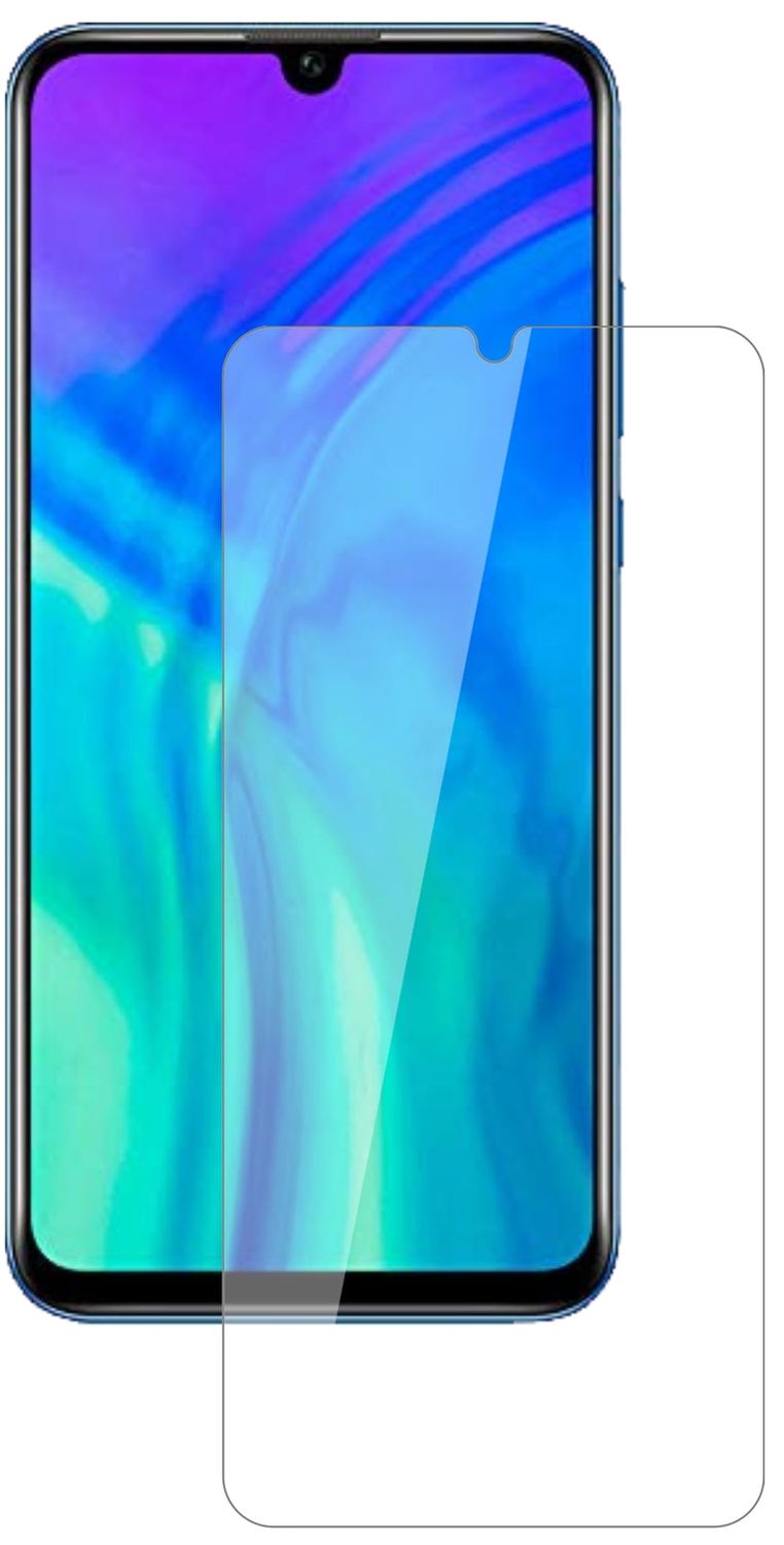 Honor20E mit aufgebrachter dipos Flex Schutzfolie, glasklare Darstellung ohne Einschränkungen