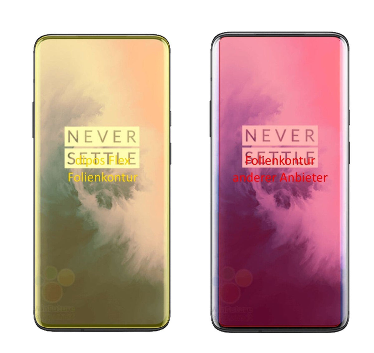 2x 3D Full Cover Schutzfolie für OnePlus 7 Pro 5G