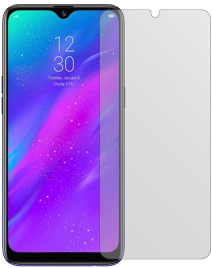 OppoRealme 3 Pro mit aufgebrachter dipos Displayschutzfolie, die lästige Fingerabdrücke minimiert