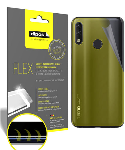 3x 3D Full Cover Schutzfolie für Tecno Camon 11 Pro Rückseite