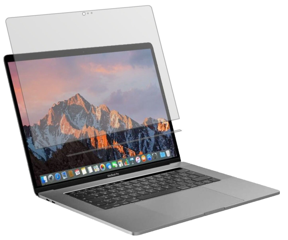 AppleMacBook Pro 15 Zoll (2019) Touchbar mit aufgebrachter dipos Displayschutzfolie, die lästige Fingerabdrücke minimiert
