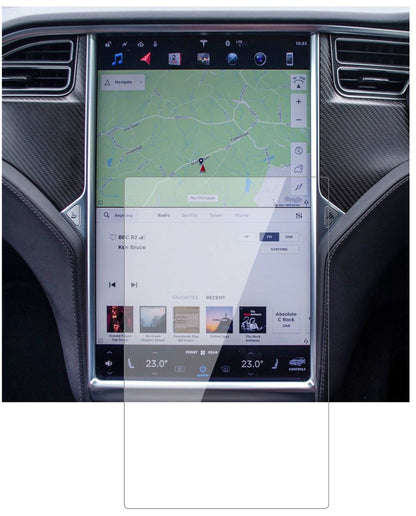 2x 9H Schutzfolie für Tesla Modell X Panzerfolie