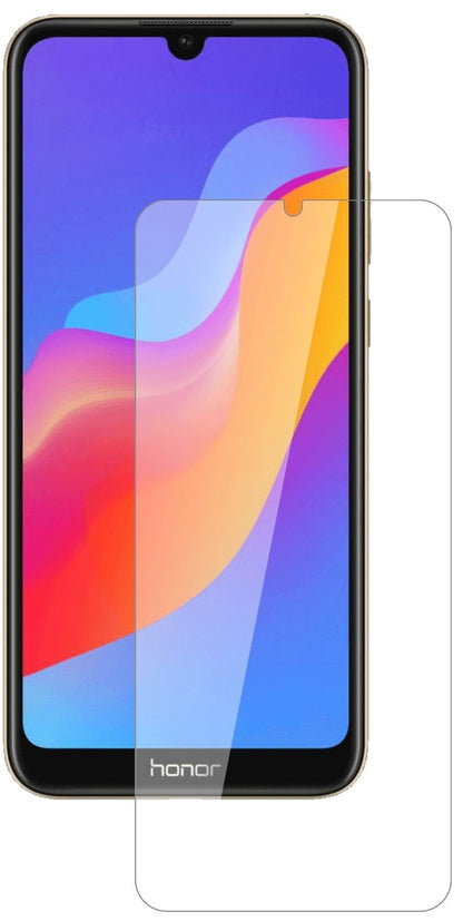 Honor8A Pro mit aufgebrachter dipos Flex Schutzfolie, glasklare Darstellung ohne Einschränkungen