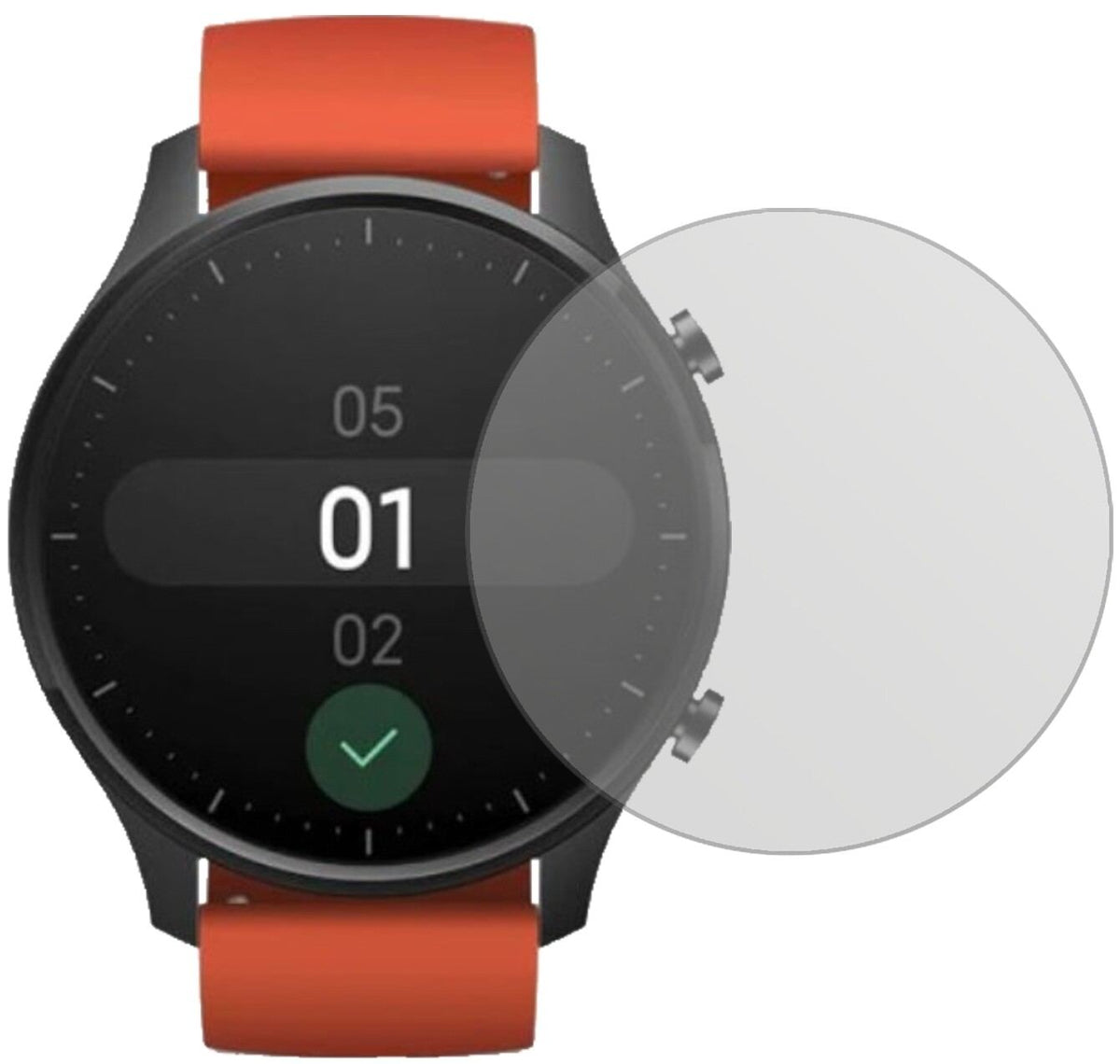 2x Schutzfolie matt für Xiaomi Mi Watch Color Display-Schutzfolie