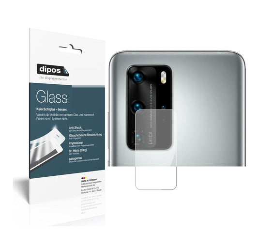 Klare Displayschutzfolie von dipos passend für Huawei P40 Pro Kameralinse, 9H kratzfest und blasenfrei montiert
