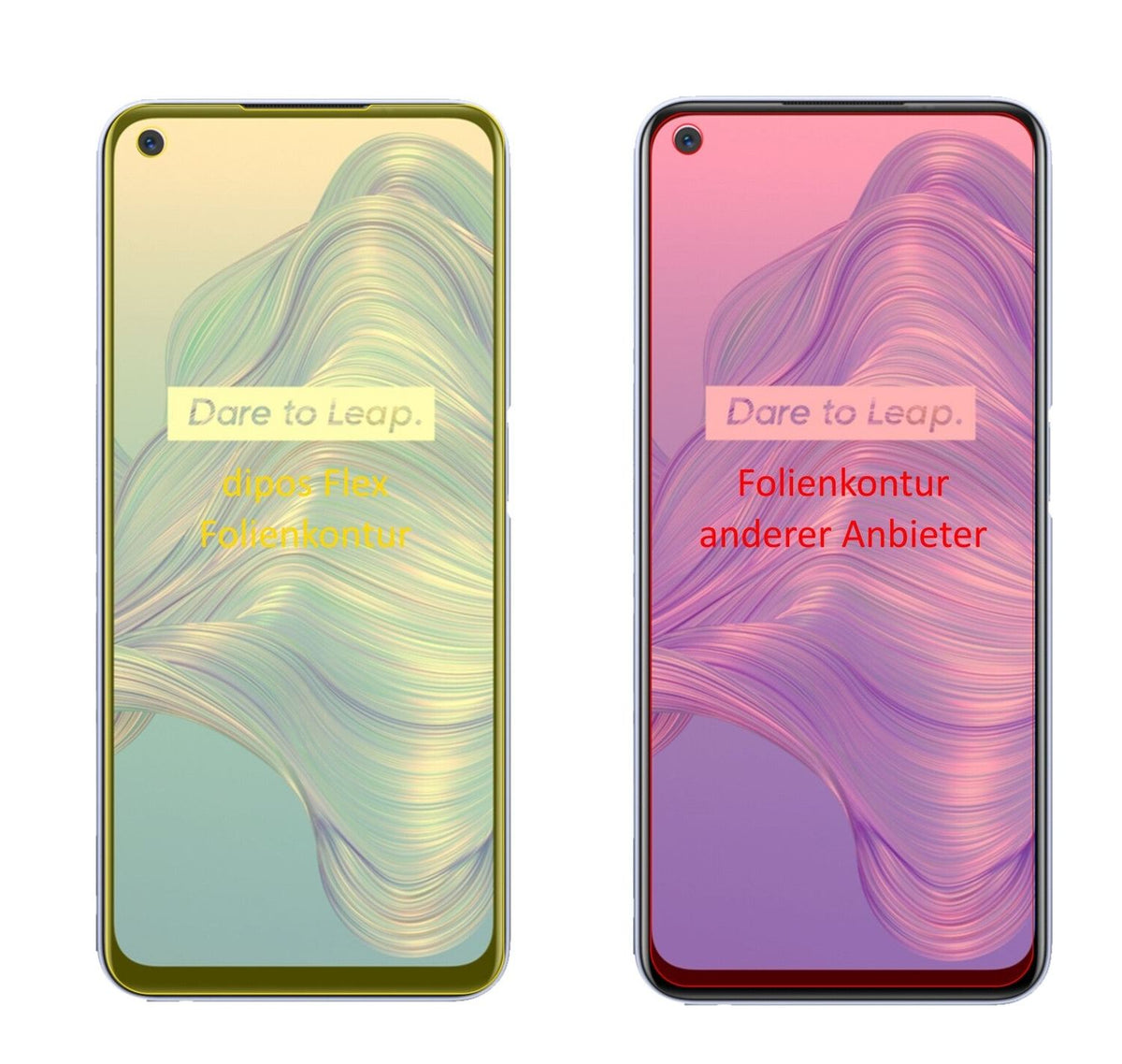 3x 3D Full Cover Schutzfolie für Oppo Realme V5 5G