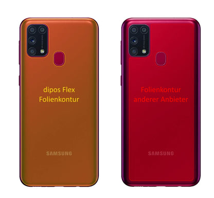 3x 3D Full Cover Schutzfolie für Samsung Galaxy M31s Rückseite