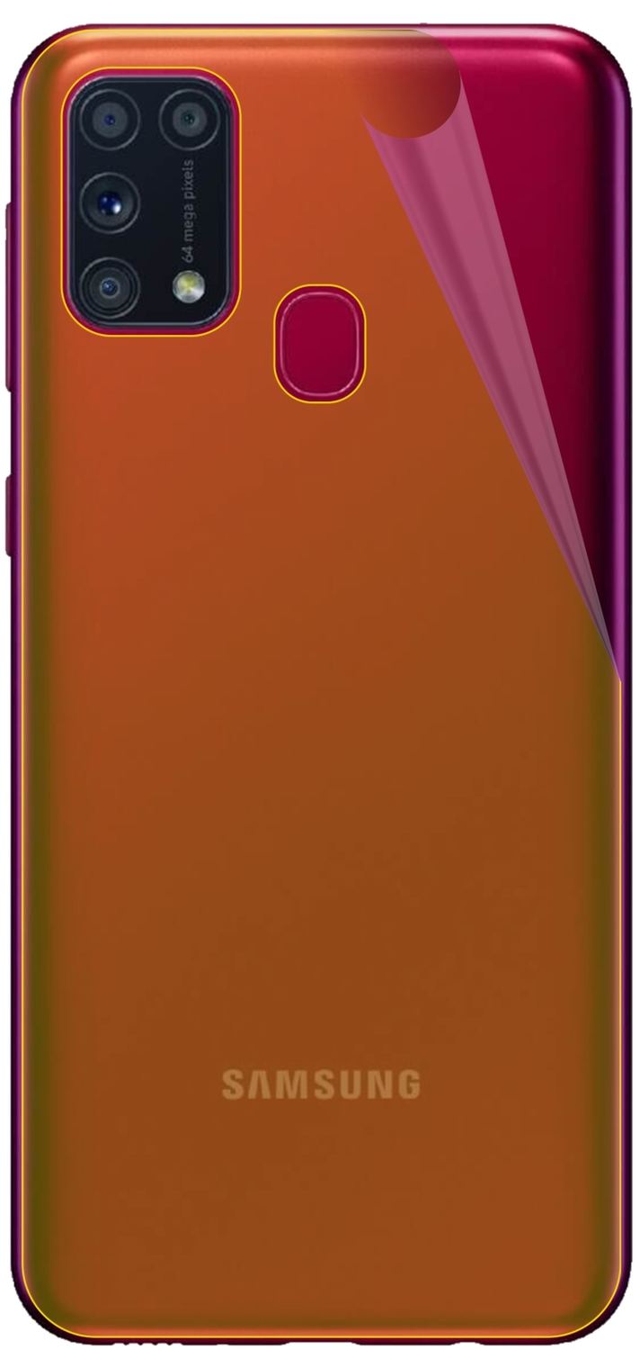 3x 3D Full Cover Schutzfolie für Samsung Galaxy M31s Rückseite