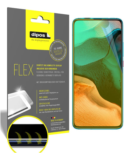 Klare Displayschutzfolie von dipos passend für Xiaomi Redmi K30 Pro, 100% Displayabdeckung und blasenfreie Montage