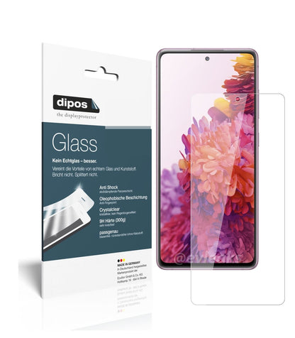 Klare Displayschutzfolie von dipos passend für Samsung Galaxy S20 FE, 9H kratzfest und blasenfrei montiert