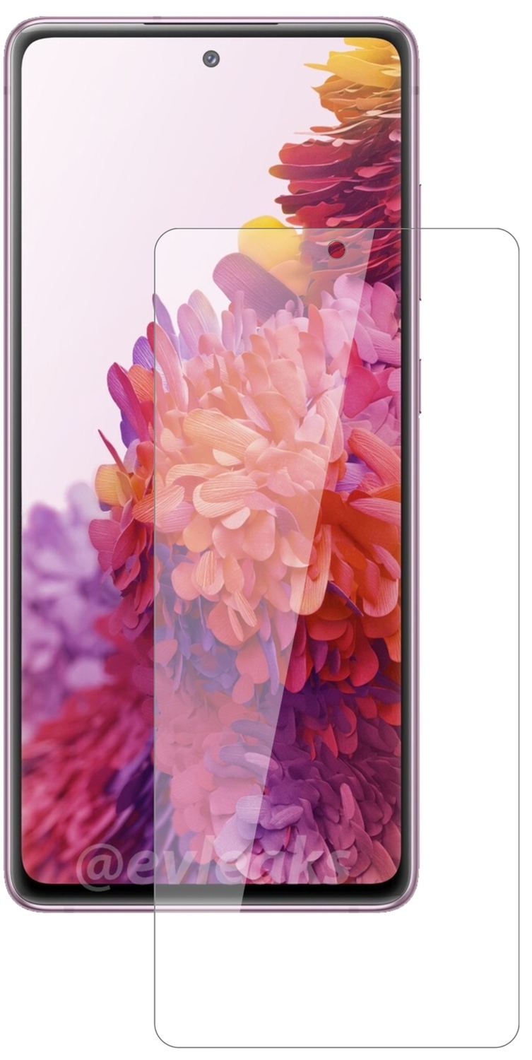 SamsungGalaxy S20 FE mit aufgebrachter dipos Flex Schutzfolie, glasklare Darstellung ohne Einschränkungen