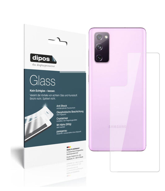 Klare Displayschutzfolie von dipos passend für Samsung Galaxy S20 FE 5G Rückseite, 9H kratzfest und blasenfrei montiert