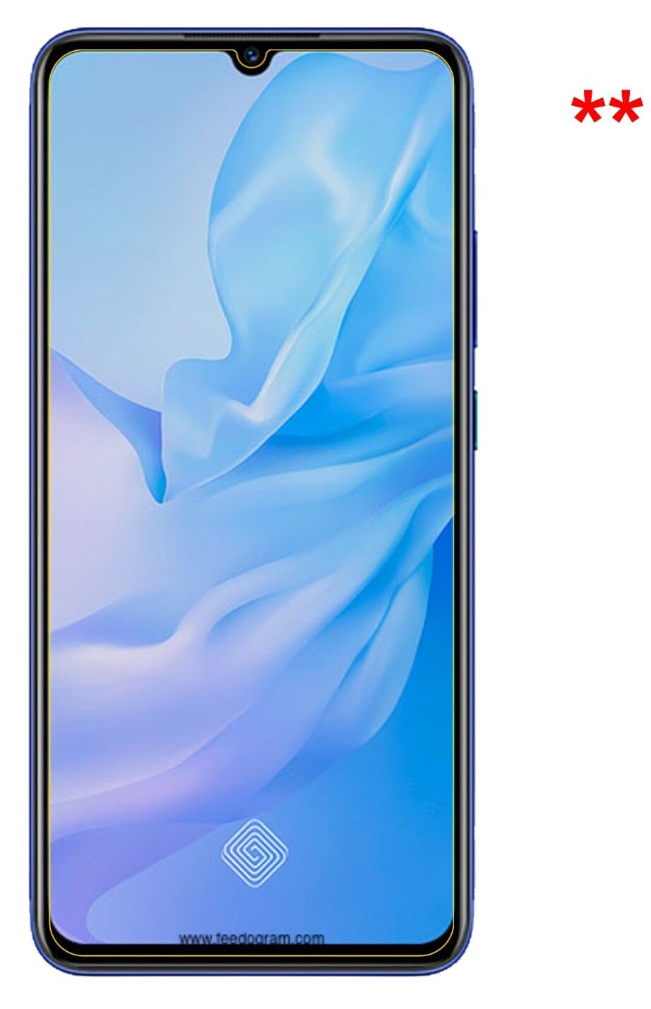 dipos Displayschutz für Vivo Y51 (2020), transparente Oberfläche, perfekte Passform auch für die Rundungen