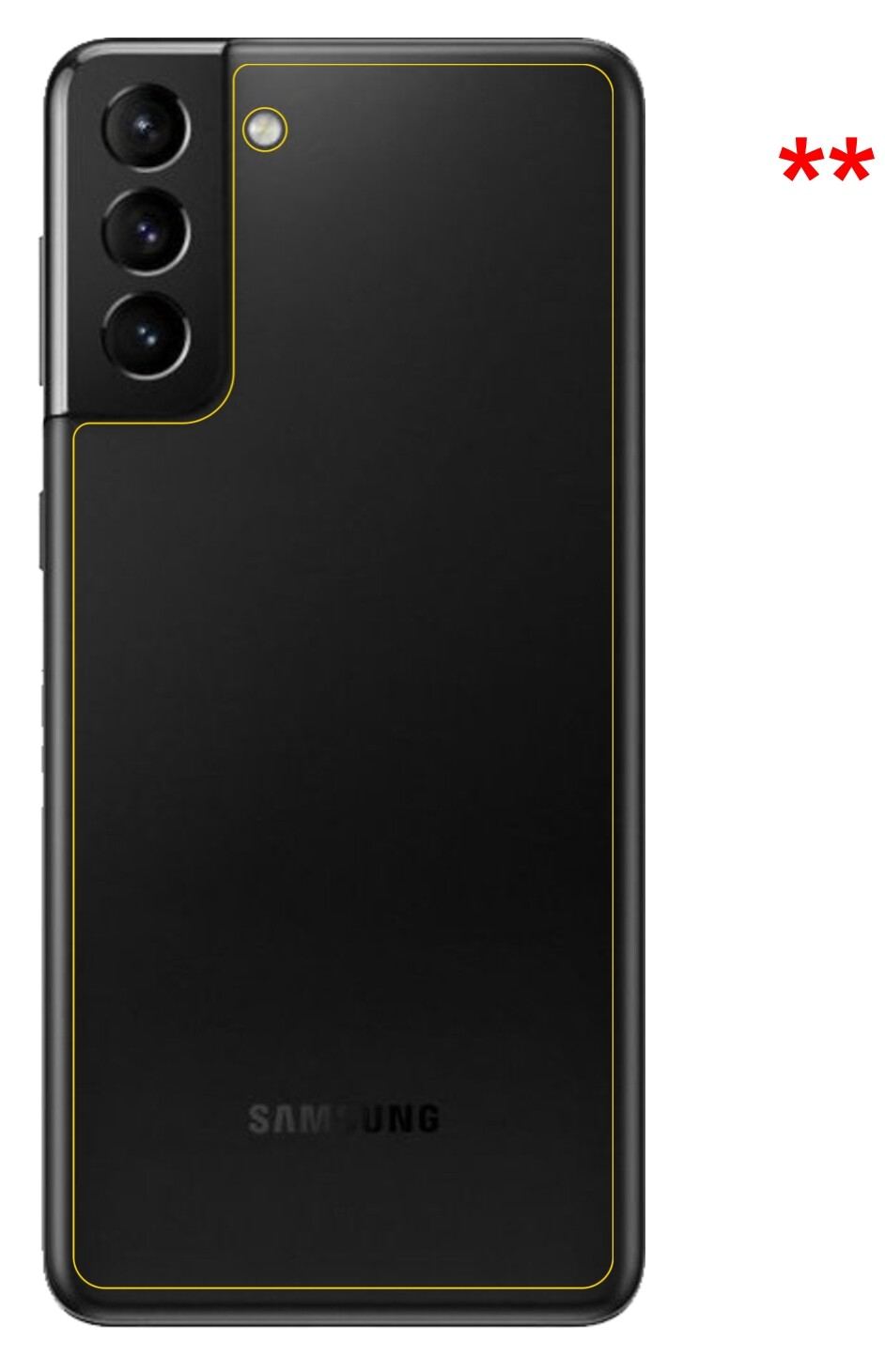 dipos Displayschutz für Samsung Galaxy S21 Rückseite, transparente Oberfläche, perfekte Passform auch für die Rundungen