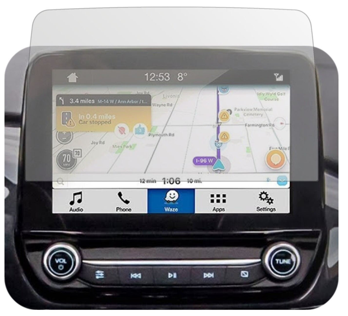 2x Schutzfolie matt für Ford Kuga Display (ab 2020) Display-Schutzfolie
