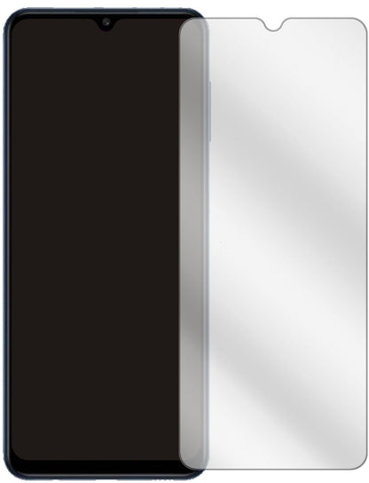 SamsungGalaxy F12 mit aufgebrachter dipos Displayschutzfolie, glasklare Darstellung ohne Einschränkungen