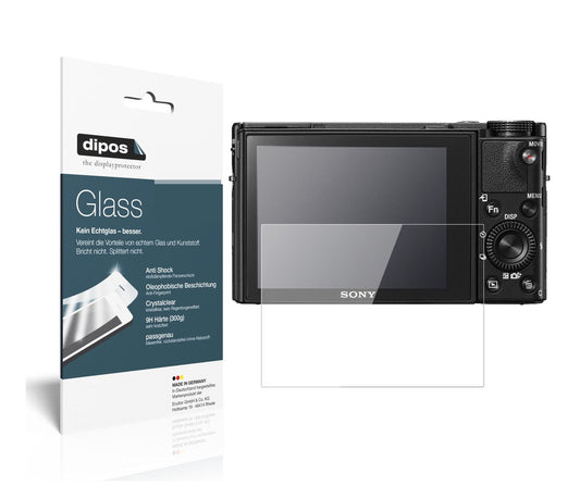 Klare Displayschutzfolie von dipos passend für Sony Cyber-Shot DSC-RX 1R, 9H kratzfest und blasenfrei montiert