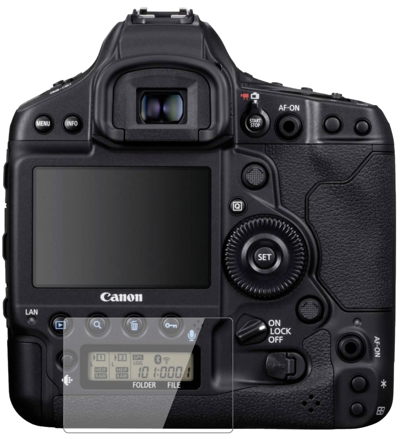 2x 9H Schutzfolie für Canon Eos 1D Panzerfolie