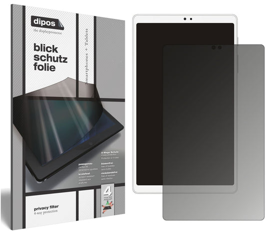 Blickschutzfolie von dipos passend für Samsung Galaxy Tab A7 Lite LTE, präziser Zuschnitt und blasenfrei montiert
