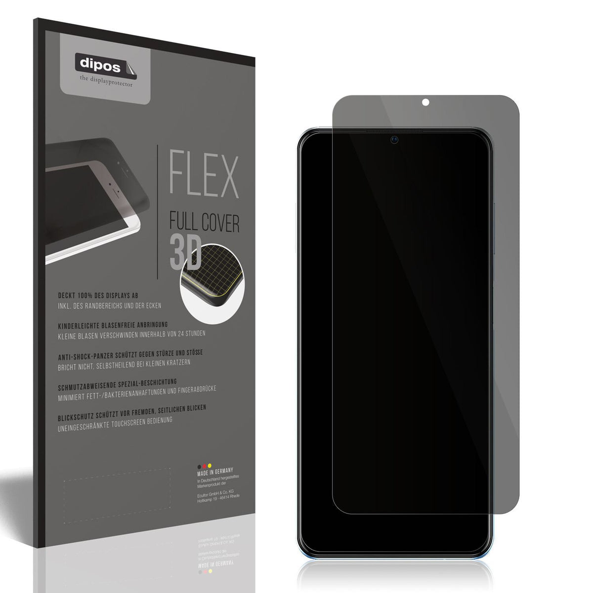Full Cover Privacy Blickschutzfolie für ZTE A72