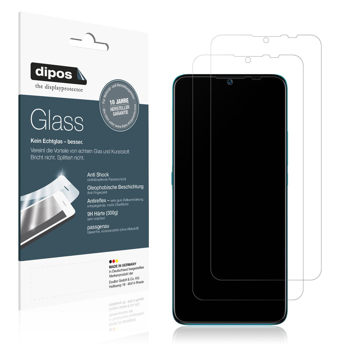 Matte Displayschutzfolie von dipos passend für Symphony i32, 9H kratzfest und blasenfrei montiert