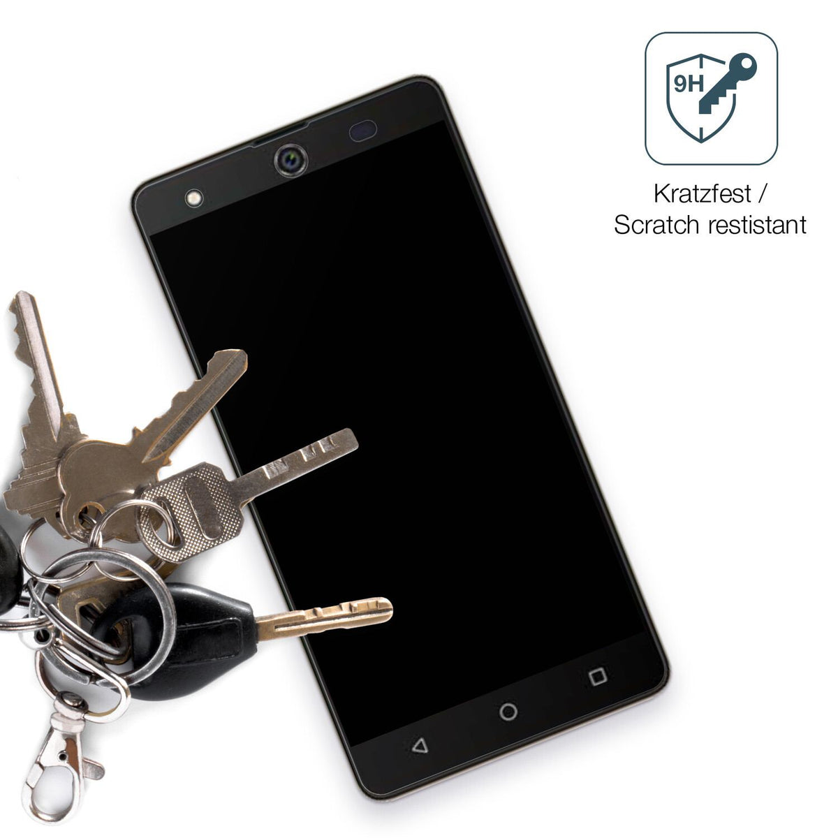 dipos Displayschutz für Symphony i10, mattierte Oberfläche, robuste Festigkeit und perfekte Passform