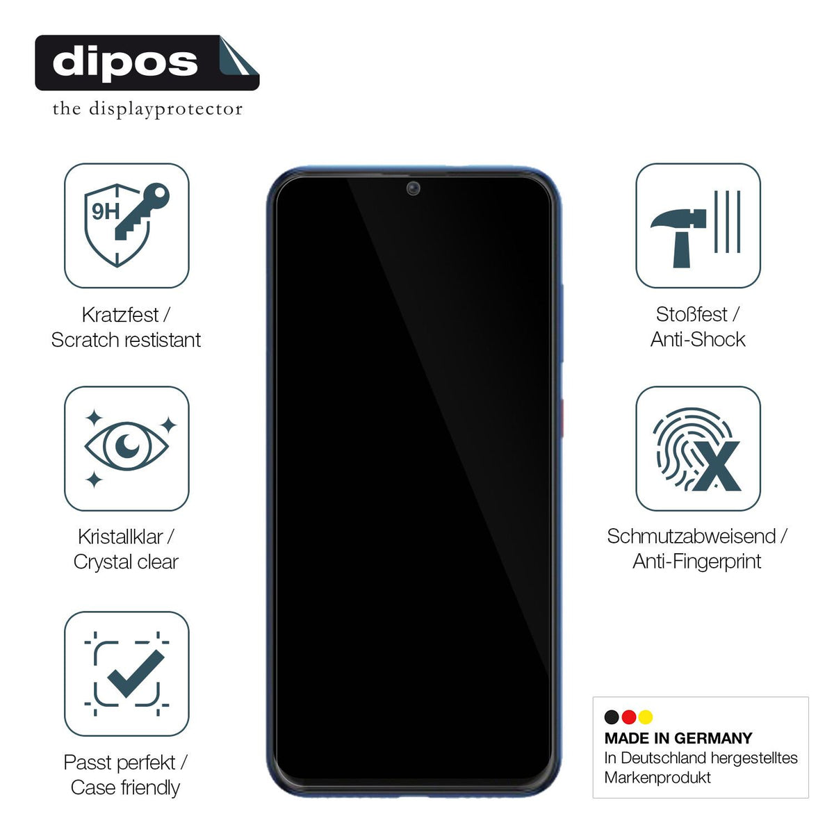 Displayschutz hergestellt in Deutschland, höchste Qualität made in Germany