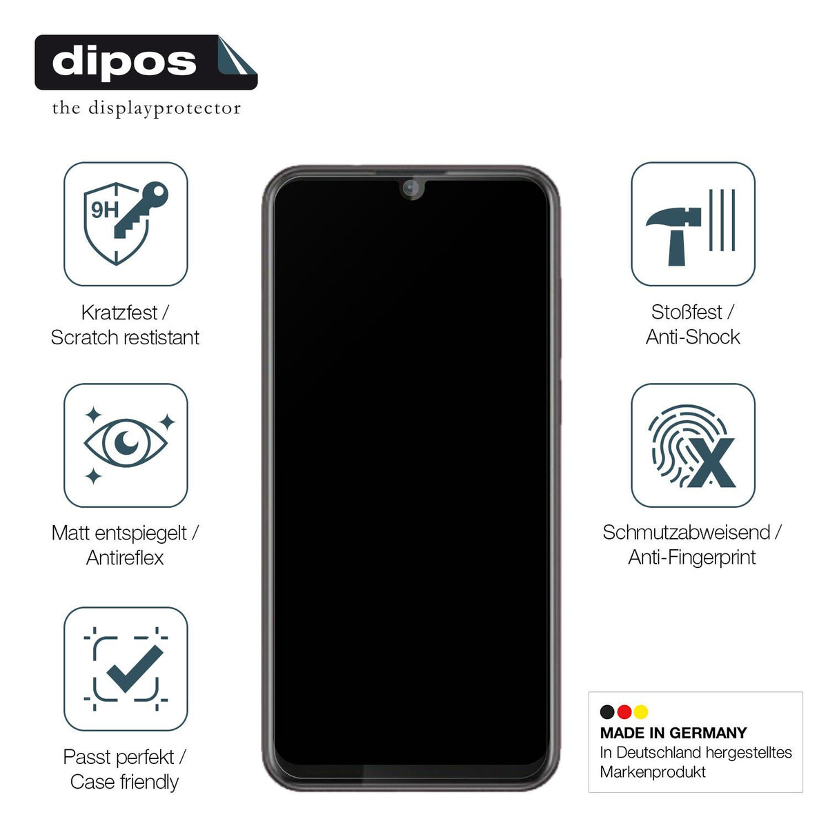 Displayschutz hergestellt in Deutschland, höchste Qualität made in Germany