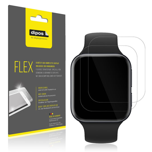 2x 3D Full Cover Schutzfolie für OPPO Watch 3