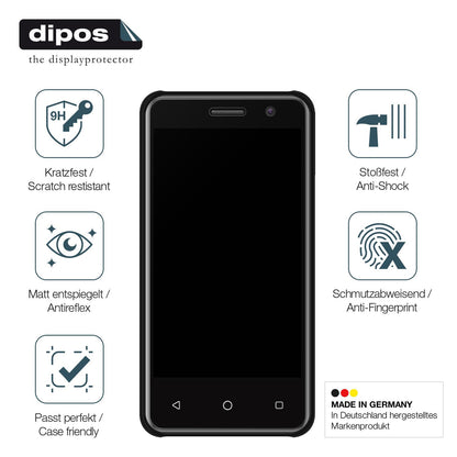 Matte Displayschutzfolie von dipos passend für Okaloka P89, 9H kratzfest und blasenfrei montiert