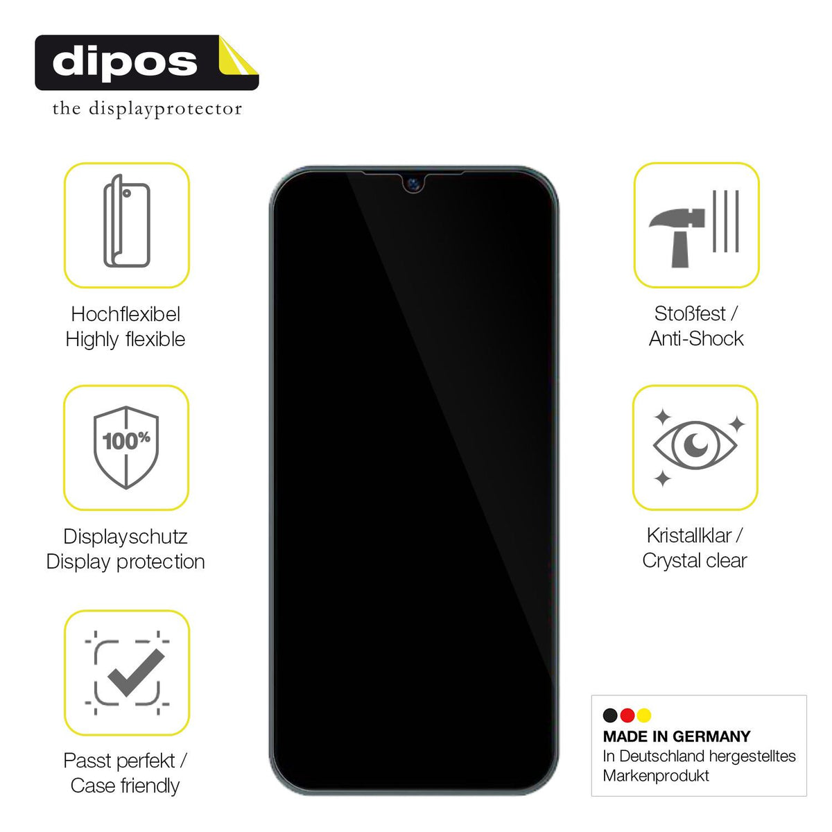 2x 3D Full Cover Schutzfolie für Benco V70