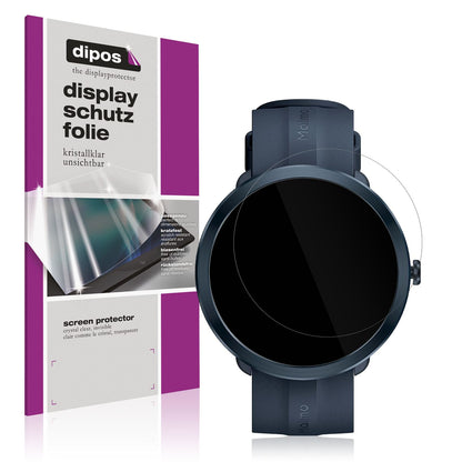 Klare Displayschutzfolie von dipos passend für Maimo Watch R, präziser Zuschnitt und blasenfrei montiert