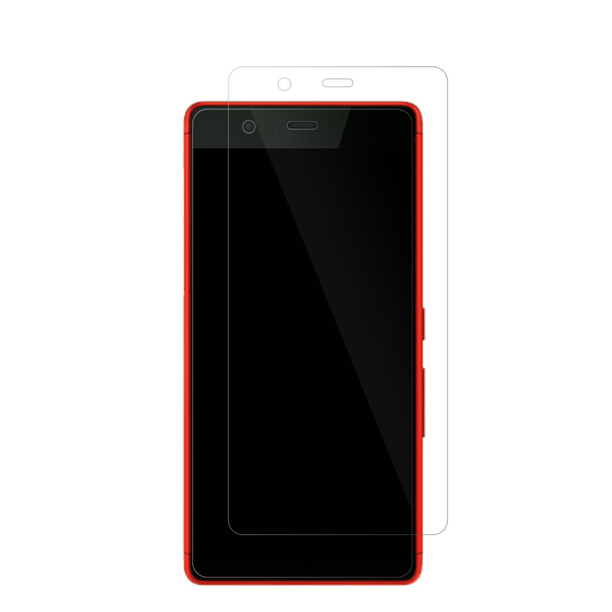 FujitsuArrows Be F-05J mit aufgebrachter dipos Displayschutzfolie, glasklare Darstellung ohne Einschränkungen