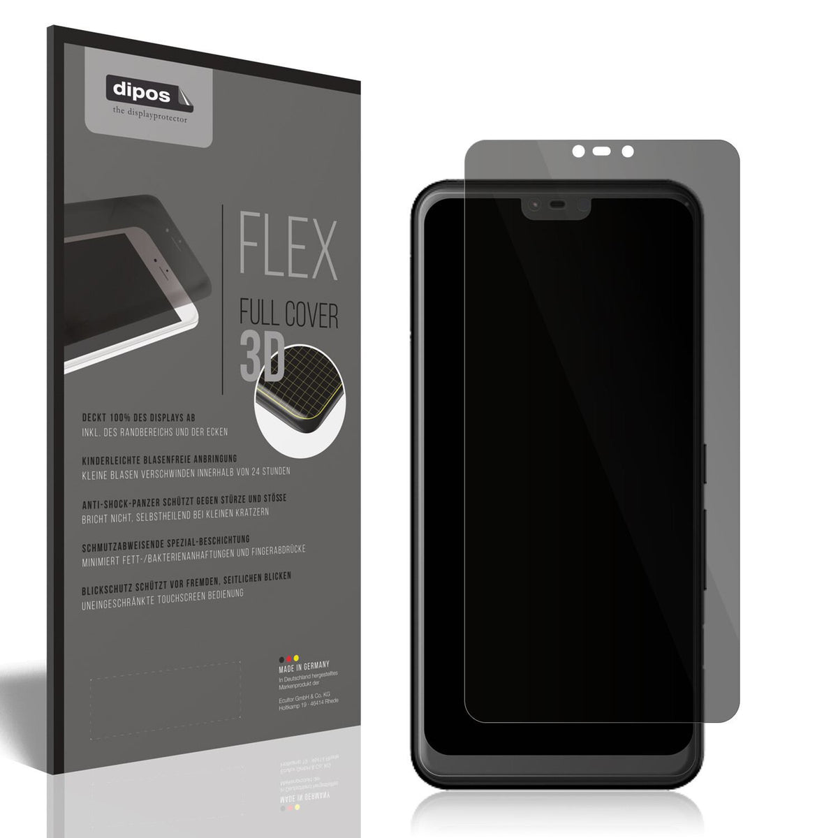 Full Cover Privacy Blickschutzfolie für Fujitsu Arrows U