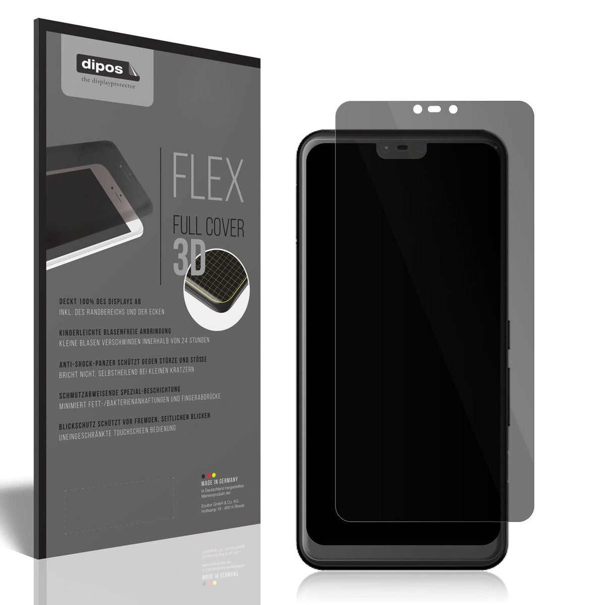 Full Cover Privacy Blickschutzfolie für Fujitsu Arrows U