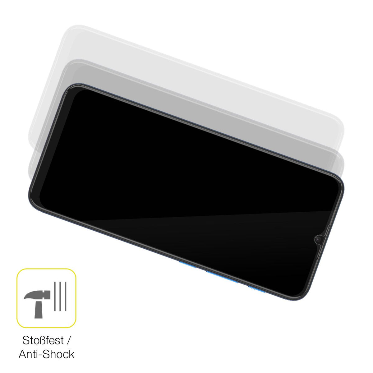 2x 3D Full Cover Schutzfolie für MOTOROLA Moto E7 Power