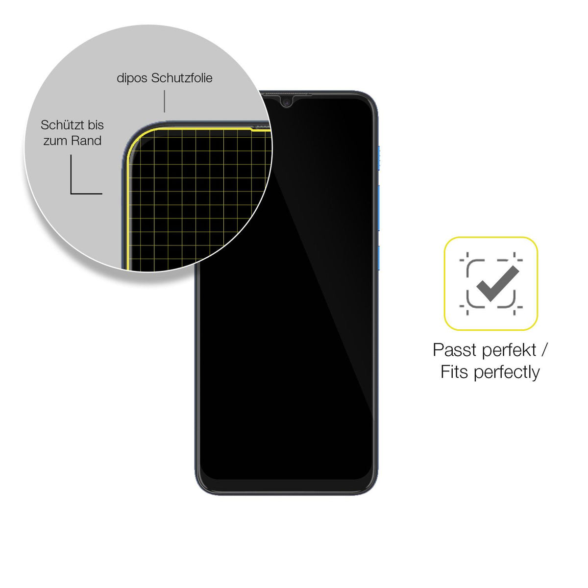 2x 3D Full Cover Schutzfolie für MOTOROLA Moto E7 Power