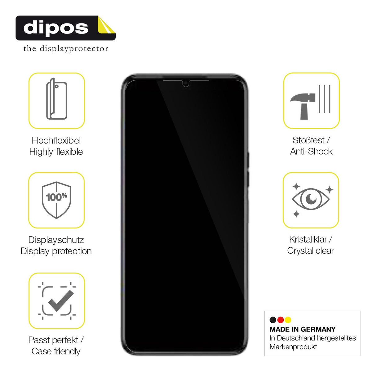 2x 3D Full Cover Schutzfolie für Tecno Spark 9T