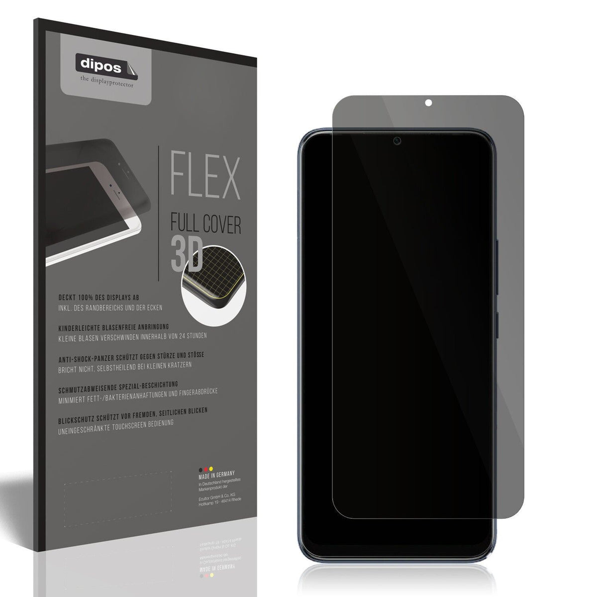 Full Cover Privacy Blickschutzfolie für Infinix Hot 20i