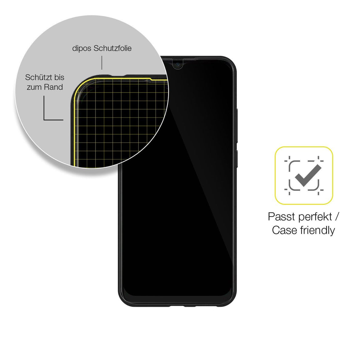 2x 3D Full Cover Schutzfolie für Alcatel 1L (2021)