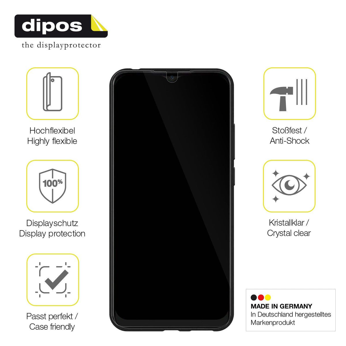 2x 3D Full Cover Schutzfolie für Alcatel 1L (2021)