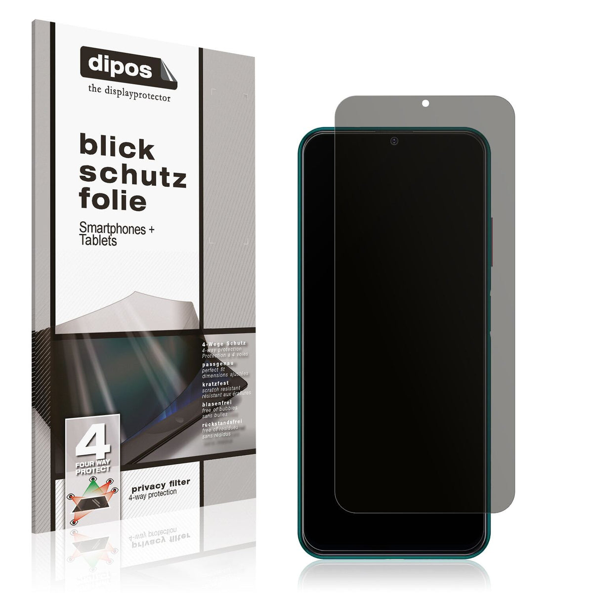 Blickschutzfolie für Philips S706 matt Schutzfolie Privacy