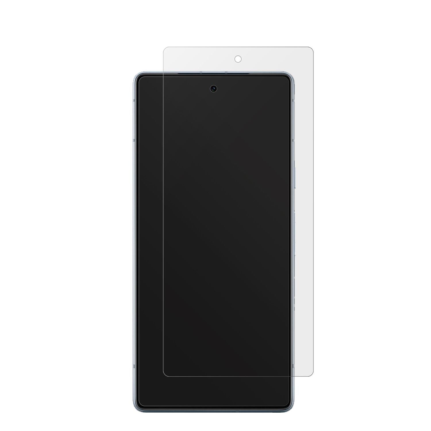 GooglePixel 7a mit aufgebrachter dipos Displayschutzfolie, die lästige Fingerabdrücke minimiert