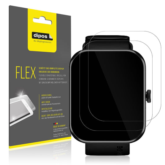 2x 3D Full Cover Schutzfolie für Noise ColorFit Pulse 2 Max