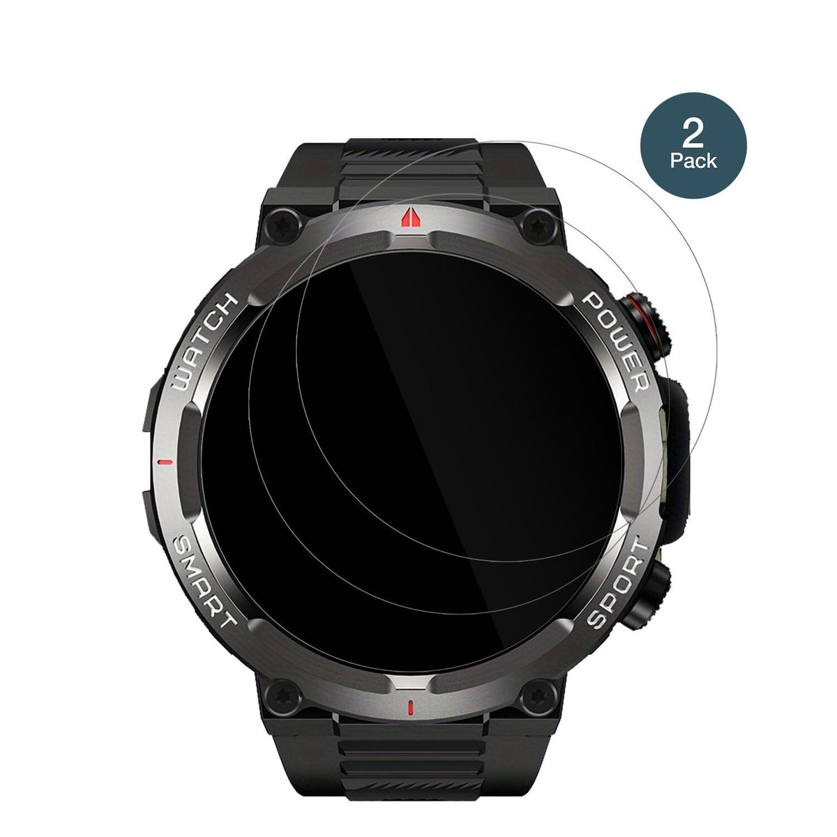 2x 9H Schutzfolie für IOWODO W50 1.39 Zoll Smartwatch Panzerfolie