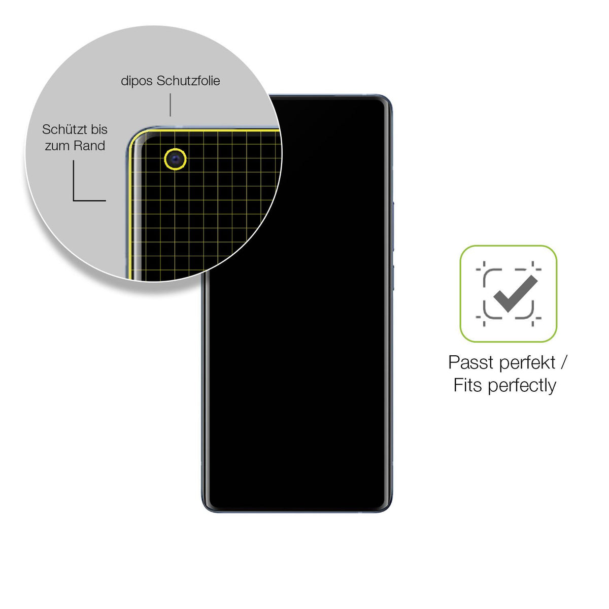 2x Full Cover Schutzfolie matt für Vivo X50 Pro Plus