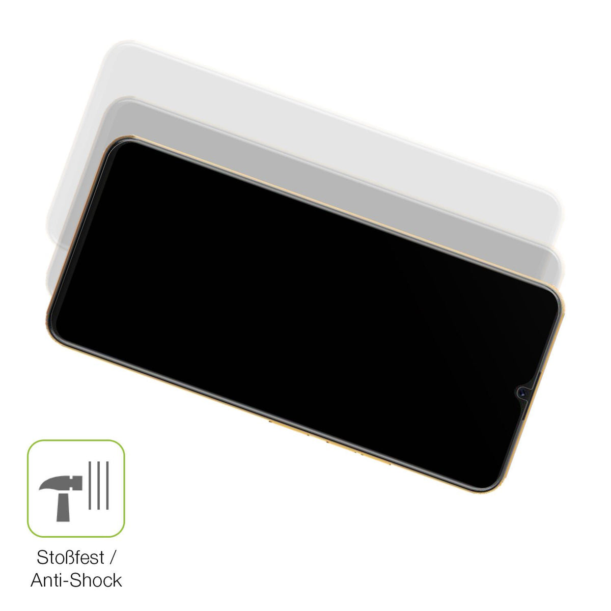 Schutz gegen Kratzer auf dem Coolpad Cool 20 Pro Glas durch Schlüssel, Stöße gegen die Tischkante oder Stürze