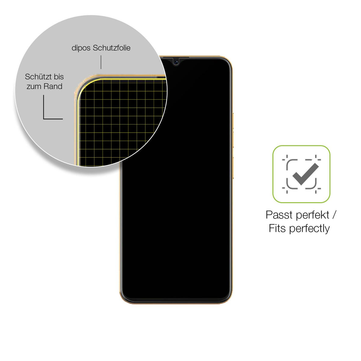 Besonders flexibler Displayschutz mit Anti-Shock-Schicht im Materialmix
