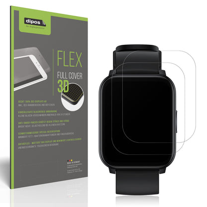 2x Full Cover Schutzfolie matt für Realme Watch S100