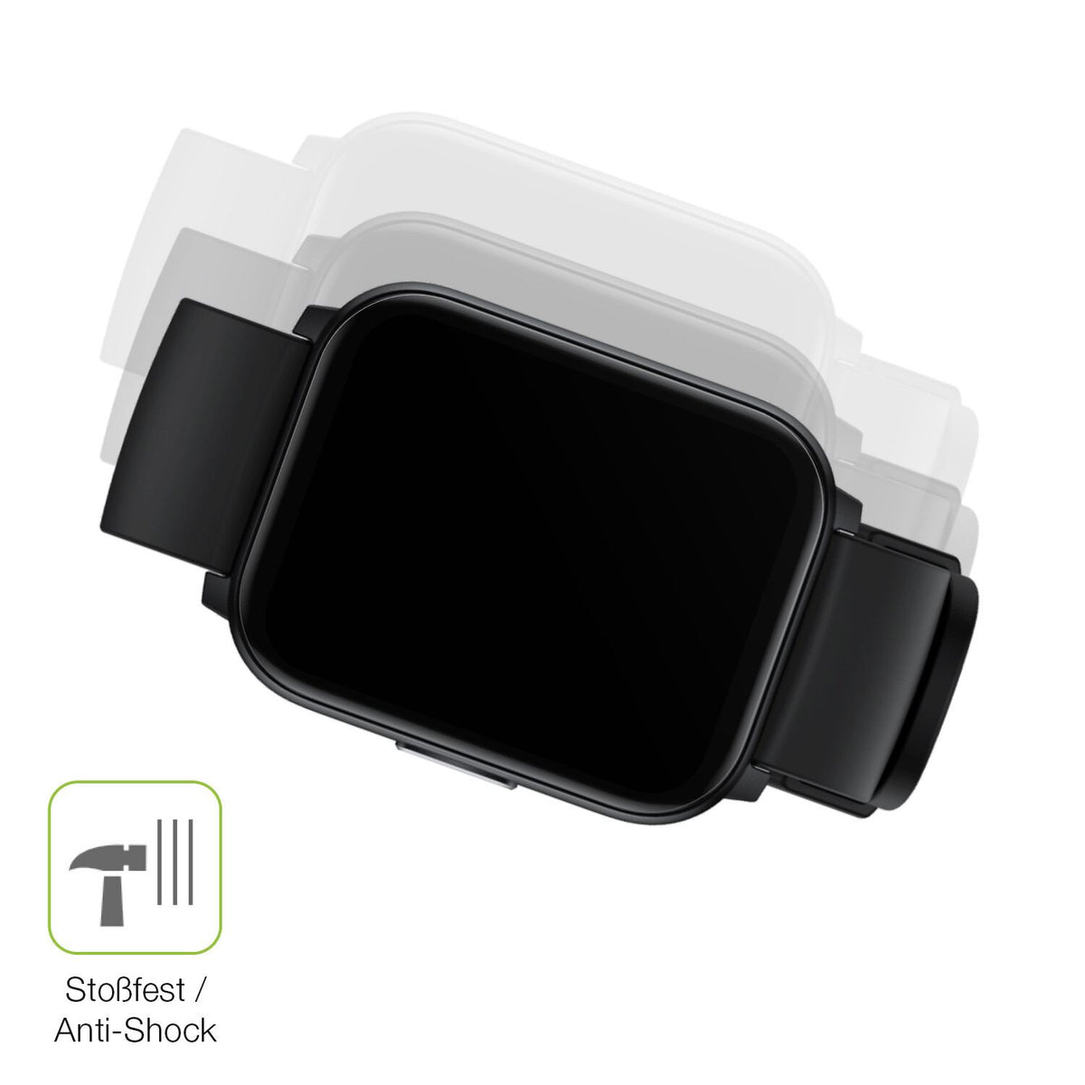 2x Full Cover Schutzfolie matt für Realme Watch S100